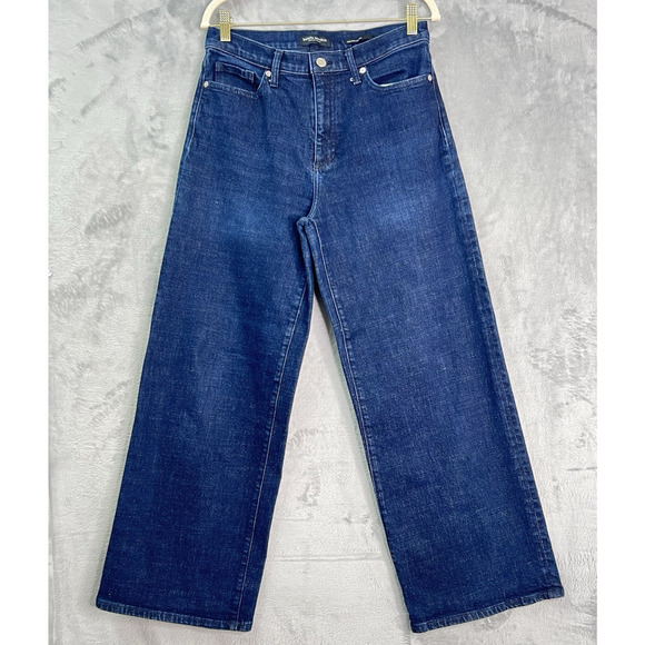 Banana‎ Republic Womens High Rise Wide Leg Dark Wash Jeans Size 29 29.5" inseam - Picture 1 of 14